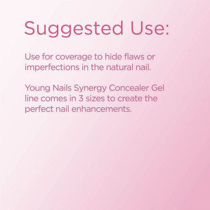 Young Nails Synergy Concealer Gels – 3-Step Hard Gel System for Build, Conceal, Sculpt & Gloss (15g, 30g, 60g)