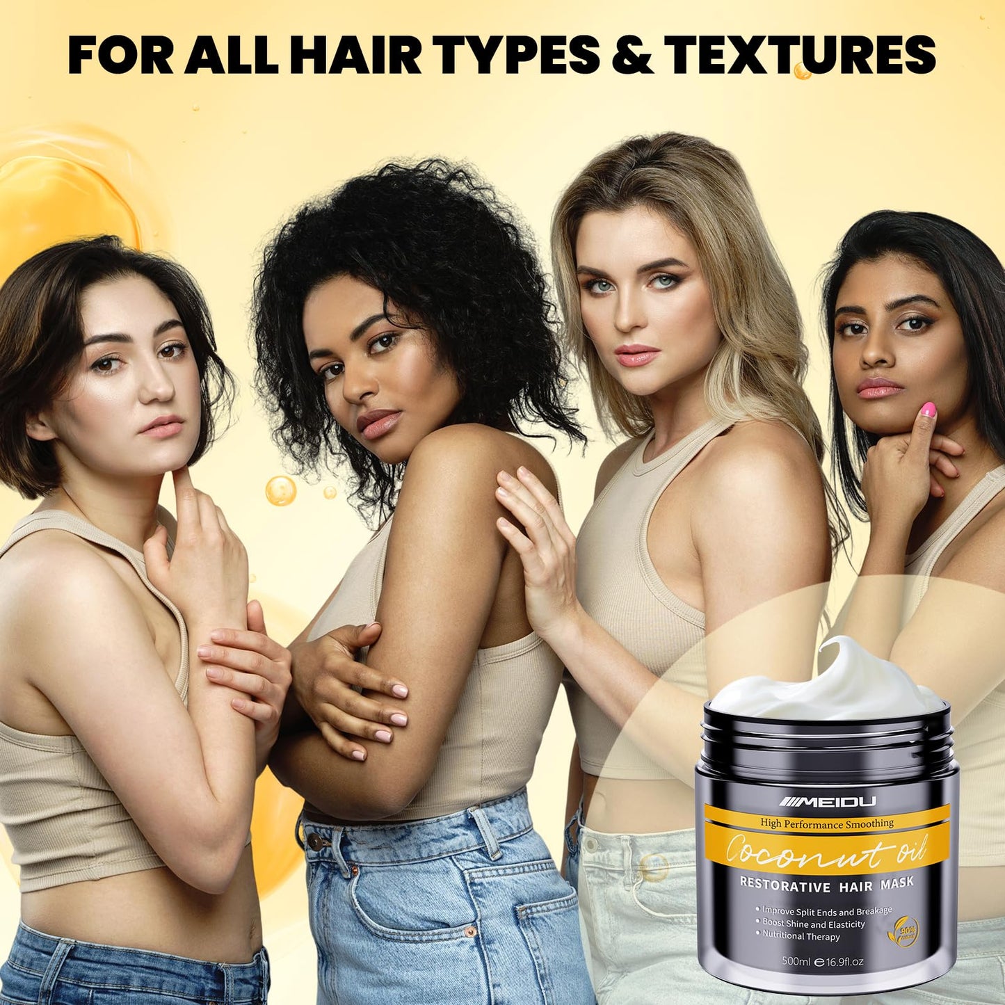 YOURTONE Keratin Hair Mask Treatment | Deep Conditioning for Dry, Damaged Hair (16.9 fl oz)