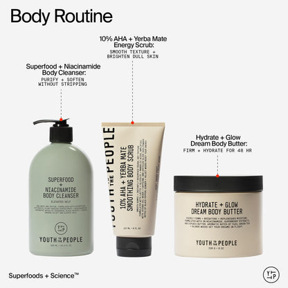 Youth To The People Superberry Hydrate + Glow Dream Body Butter — Niacinamide, Jojoba & Cupuaçu