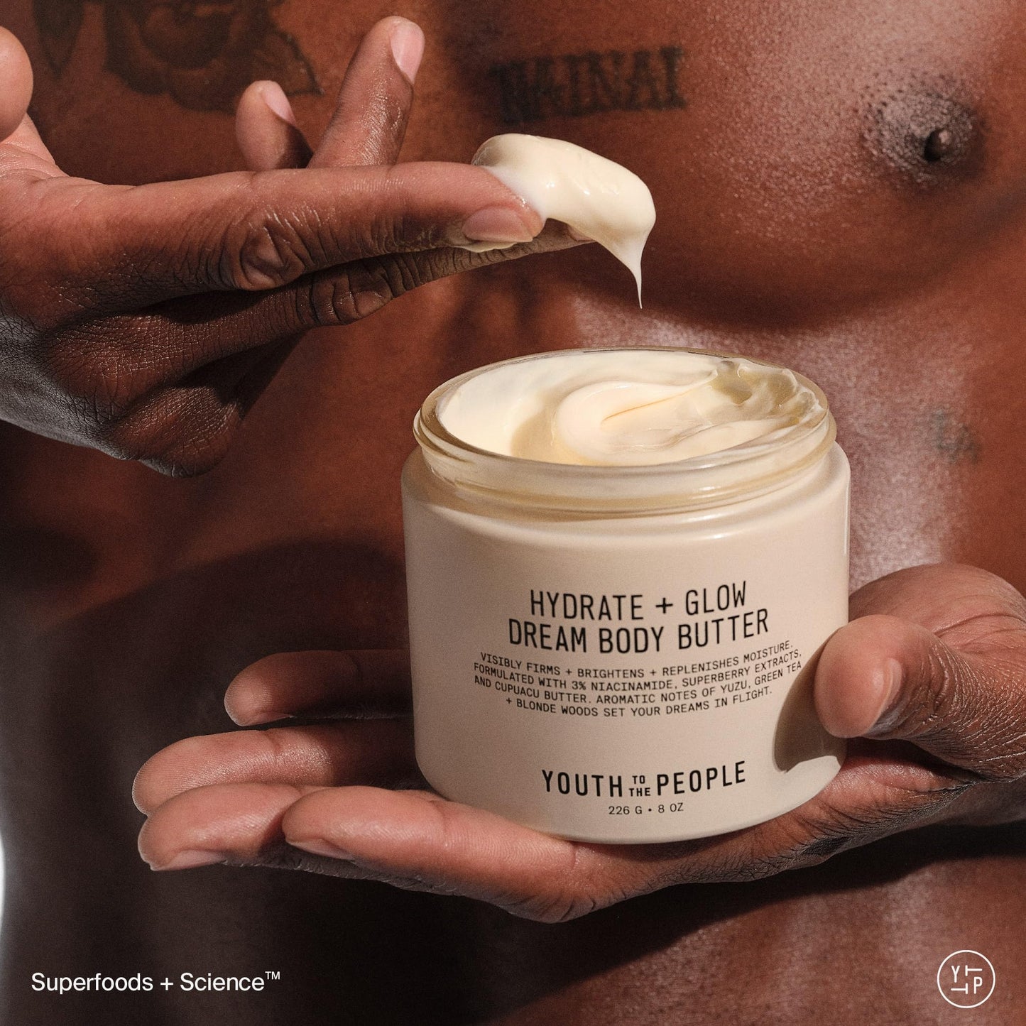 Youth To The People Superberry Hydrate + Glow Dream Body Butter — Niacinamide, Jojoba & Cupuaçu