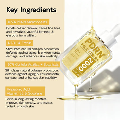 YouthVibe 0.5% PDRN Serum for Face – Anti‑Aging Salmon DNA Serum with HA, Niacinamide & Squalane, 30ml