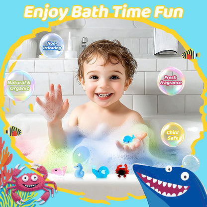 YoYokay 30 Kids Bath Bombs with Toys Inside – Ocean, Land & Sky Surprises