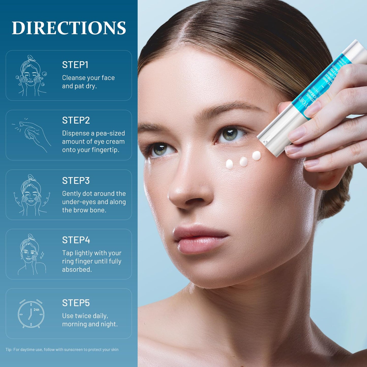 YOYORY Retinol Eye Cream – Brighten Under-Eye, Smooth Fine Lines & Puffiness (0.67 fl oz)