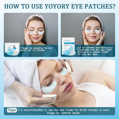 YOYORY Under Eye Patches Masks — Hydrating Hyaluronic Acid & Collagen (30 Pcs)