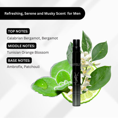 Yves Saint Laurent MYSLF EDP Travel Spray – 0.33 oz (10 ml) – Refillable Woody Floral Perfume for Women