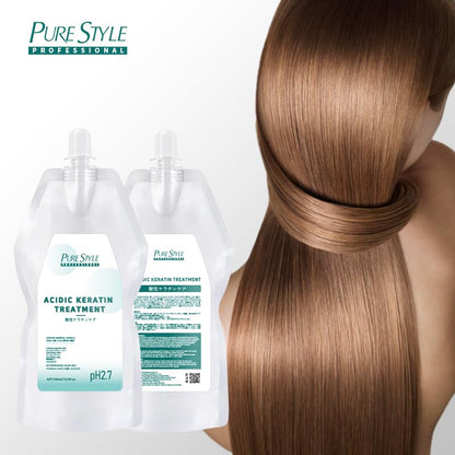 ysnstyle PureStyle 500ml Acid Keratin Treatment – Frizz Control, Deep Repair & DIY Salon-Quality Hair Mask