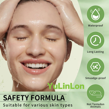 Yulinlon 4-Tip Eyebrow Pen — Waterproof Micro-Fork Tip Brow Pen, Natural 3D Look, 1ml (Dark Brown 03)