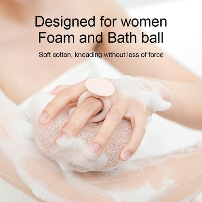 YUMMIS Super Soft Sunflower Suction Cup Bath Ball - New Upgraded 2-in-1 Exfoliating Sponge