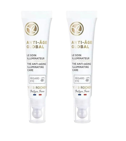 Yves Rocher Complete Anti-Age Eye Cream — Illuminating Contour, 0.5 fl oz, Gift Set of 2