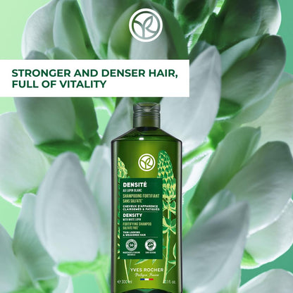 Yves Rocher Fortifying Shampoo Density Rescue – Cleanse Scalp & Strengthen Hair, 10.1 fl oz