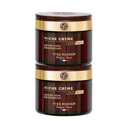Yves Rocher Riche Crème – Day & Night Mature Skin Cream Set (2x75 ml)