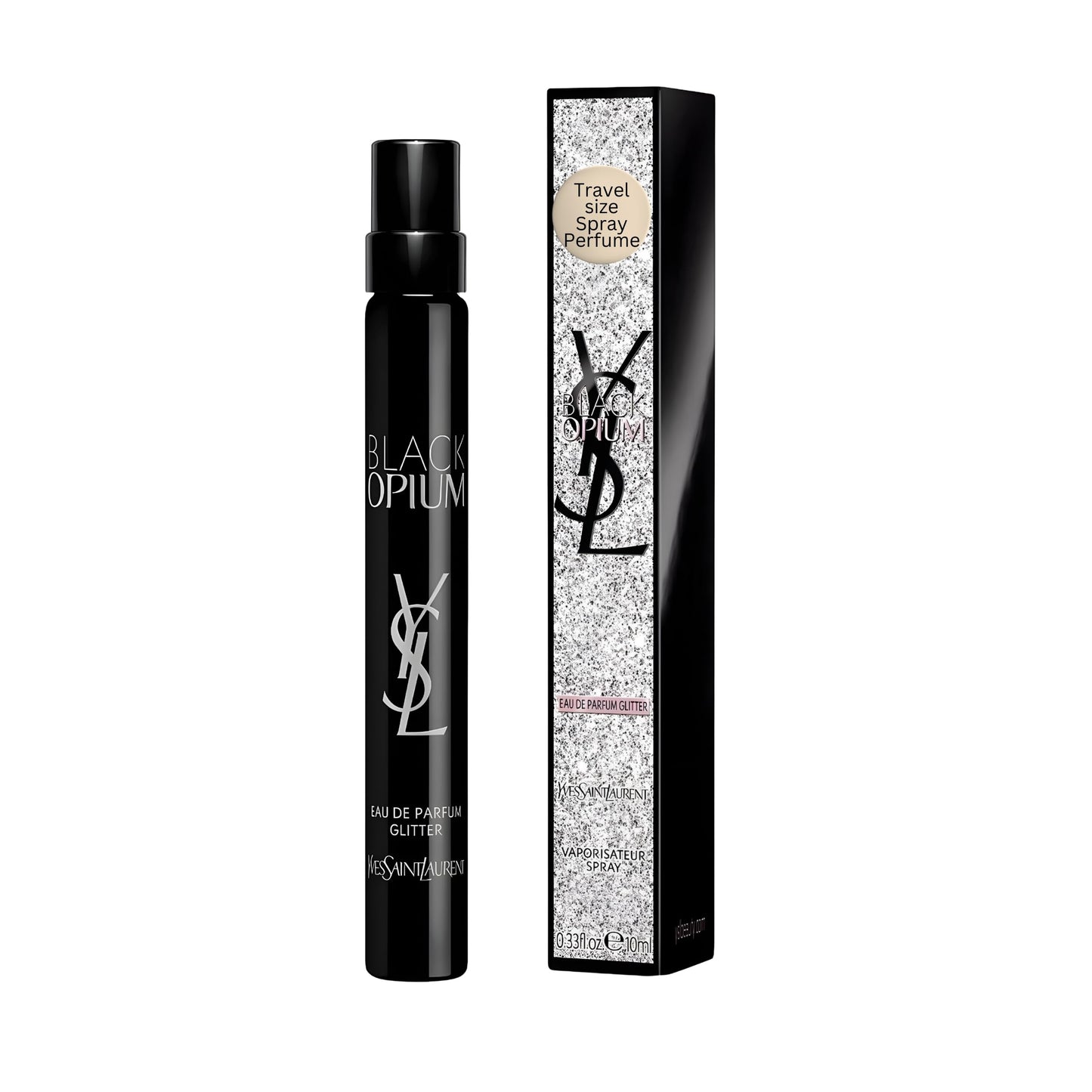 Yves Saint Laurent Black Opium Glitter EDP – Travel Size 0.33 oz for Women