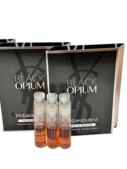 Yves Saint Laurent Black Opium EDP Sample Set — 3 Mini 1.2 ml Sprays for Women