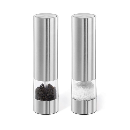 Zack Monino Premium Brushed Stainless Steel Electric Pepper Grinder - Award-Winning German Design