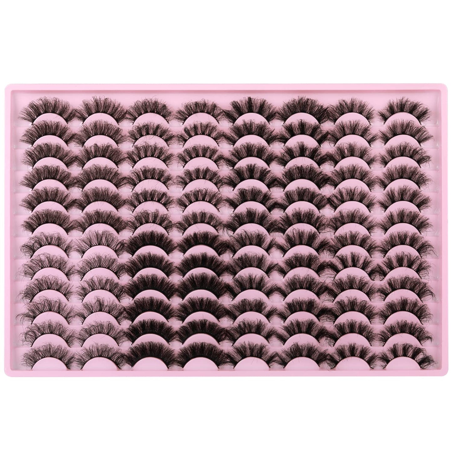 Zanlufly 48 Pairs Mink Lashes – 8 Styles Dramatic Long Faux Eyelashes Pack
