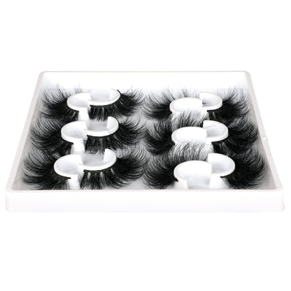 Zanlufly Mink Lashes – Fluffy, Dramatic Long Wispy False Eyelashes (6 Styles, D Curl)