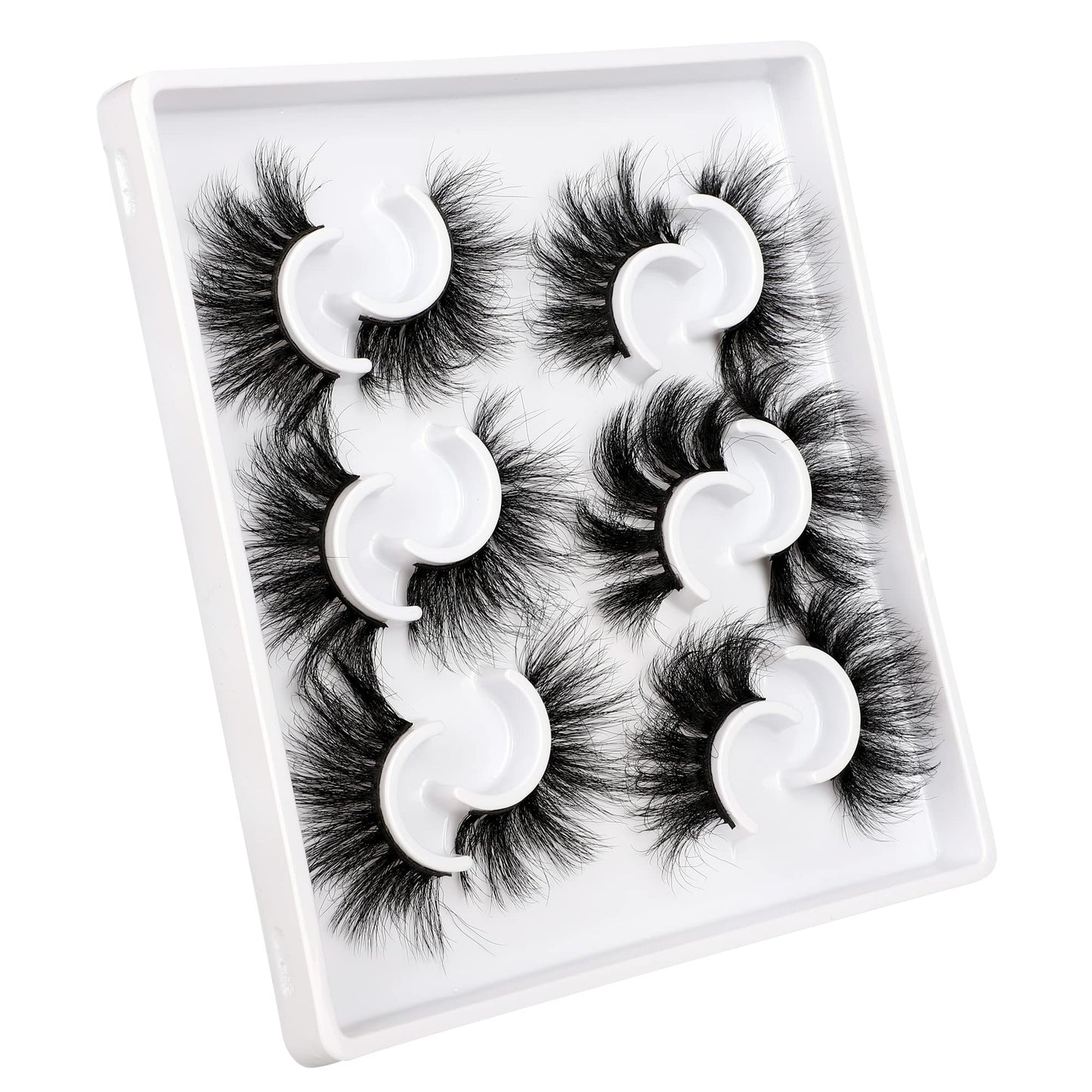 Zanlufly Mink Lashes – Fluffy, Dramatic Long Wispy False Eyelashes (6 Styles, D Curl)