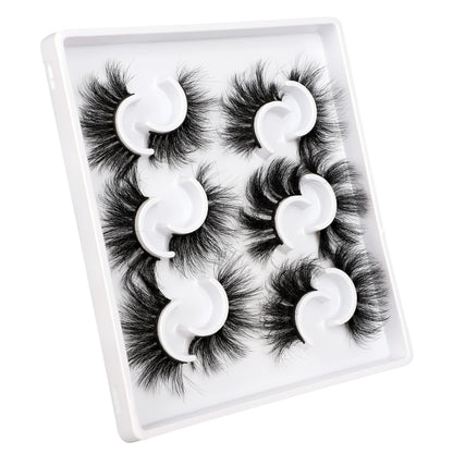 Zanlufly Mink Lashes – Fluffy, Dramatic Long Wispy False Eyelashes (6 Styles, D Curl)