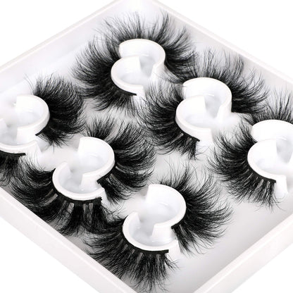 Zanlufly Mink Lashes – Fluffy, Dramatic Long Wispy False Eyelashes (6 Styles, D Curl)