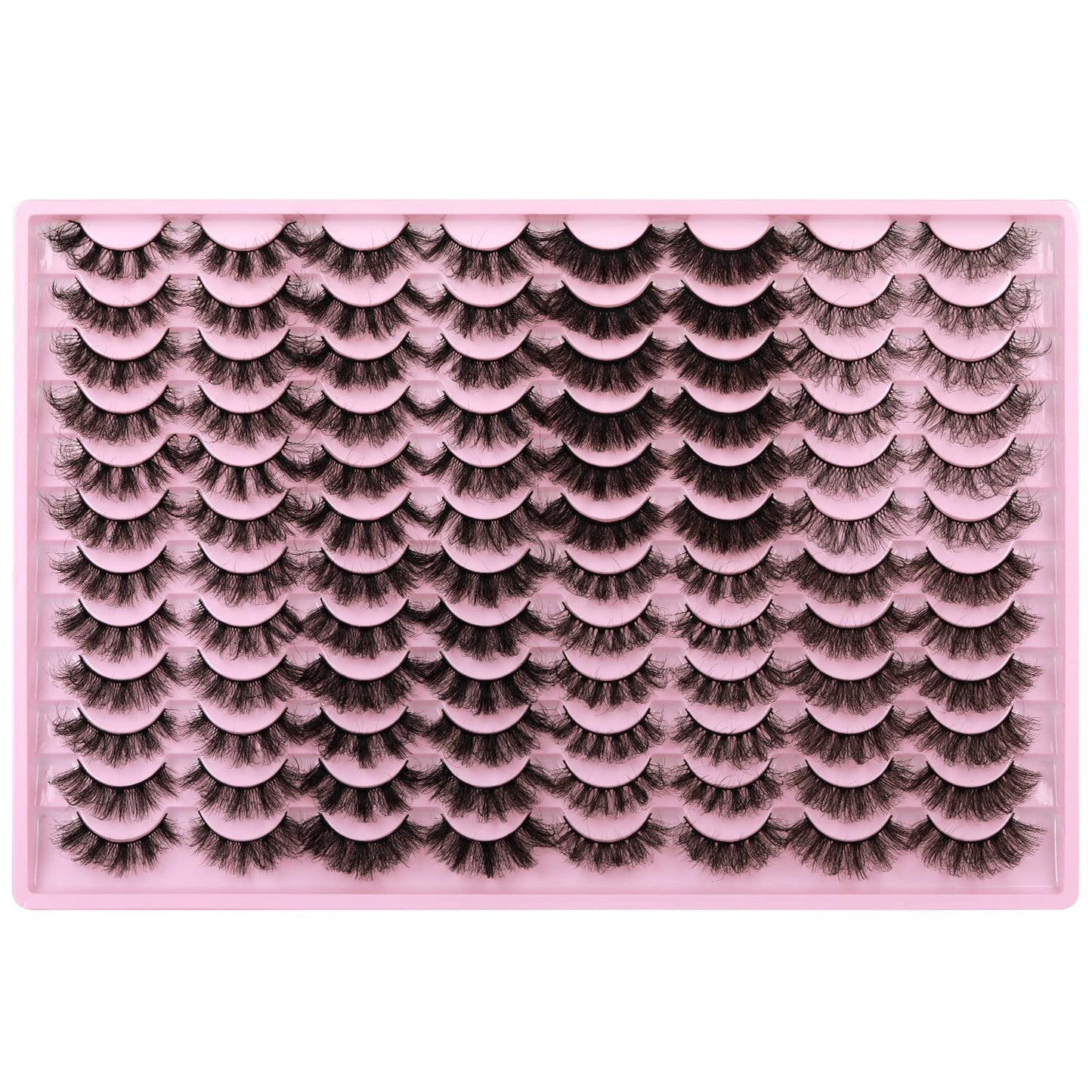 Zanlufly 48 Pairs Mink Lashes – 8 Styles Dramatic Long Faux Eyelashes Pack