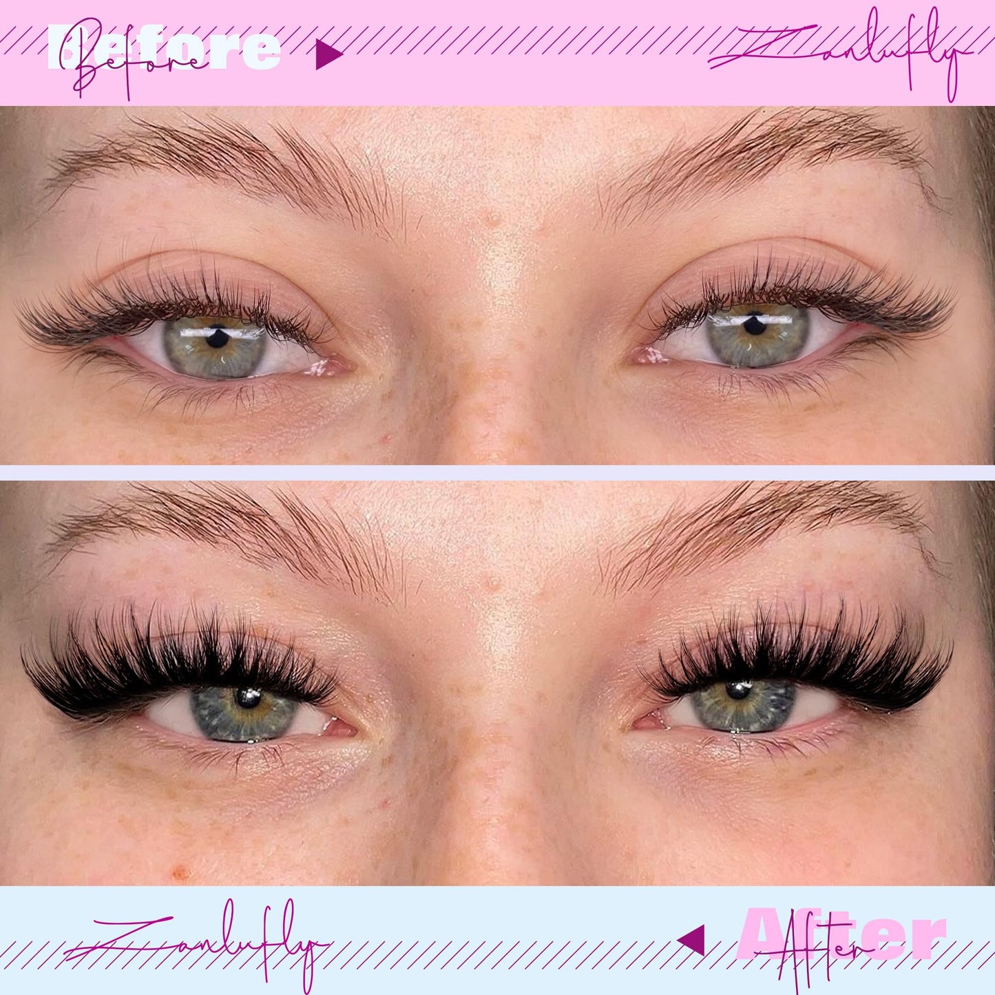 ZANLUFLY Wispy Lash Clusters — D-Curl DIY Eyelash Extensions, 200Pcs, 10-18mm