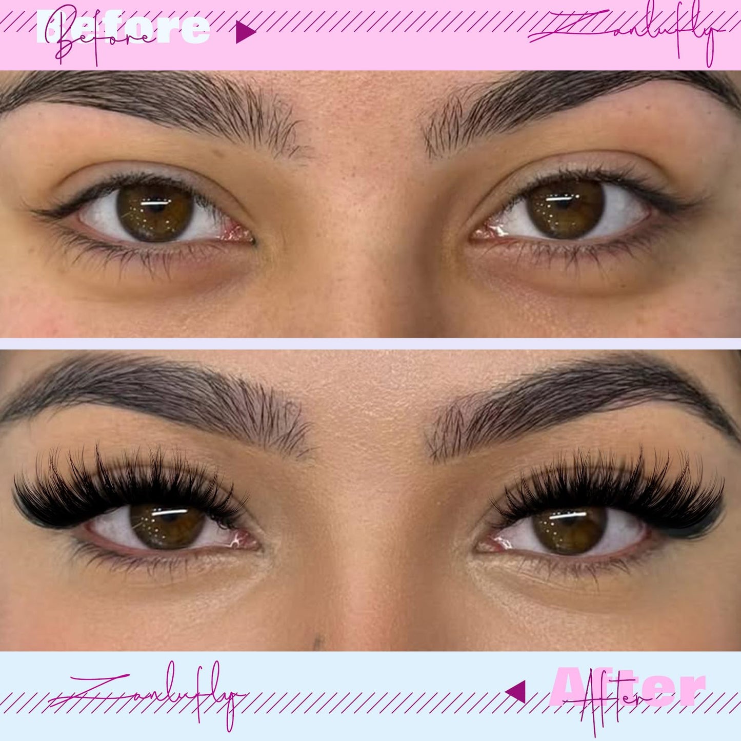 ZANLUFLY Wispy Lash Clusters D Curl 180Pcs | Natural 3D Look, 10-18mm