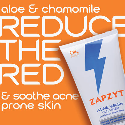Zapzyt Acne Wash – 6.25 oz (Pack of 2) | Hypoallergenic Cleanser with 2% Salicylic Acid