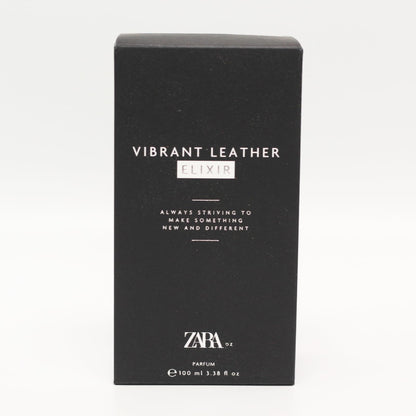 Zara Vibrant Leather Elixir EDP for Men – Intense, Long-Lasting Bergamot, Leather, Patchouli & Papyrus 100ml