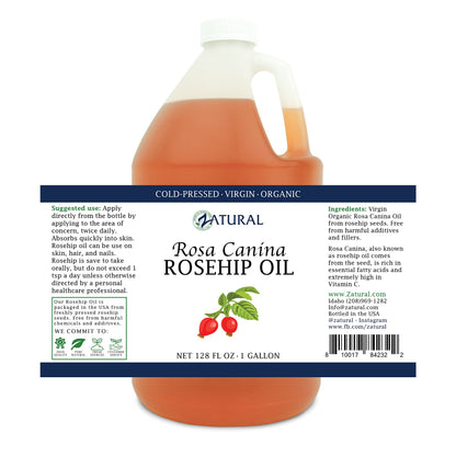Zatural Rosehip Oil Rosa Canina – 100% Pure, Cold-Pressed, Gallon