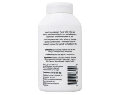 Zeasorb Excess Moisture, 2.5 oz (Pack of 2) | Absorbs Moisture and Reduces Friction