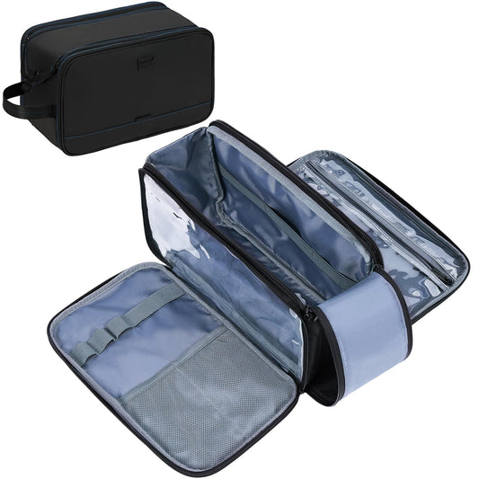 ZEEMO Travel Toiletry Bag for Men – Large, Water-Resistant, Double-Sided Full-Open Dopp Kit