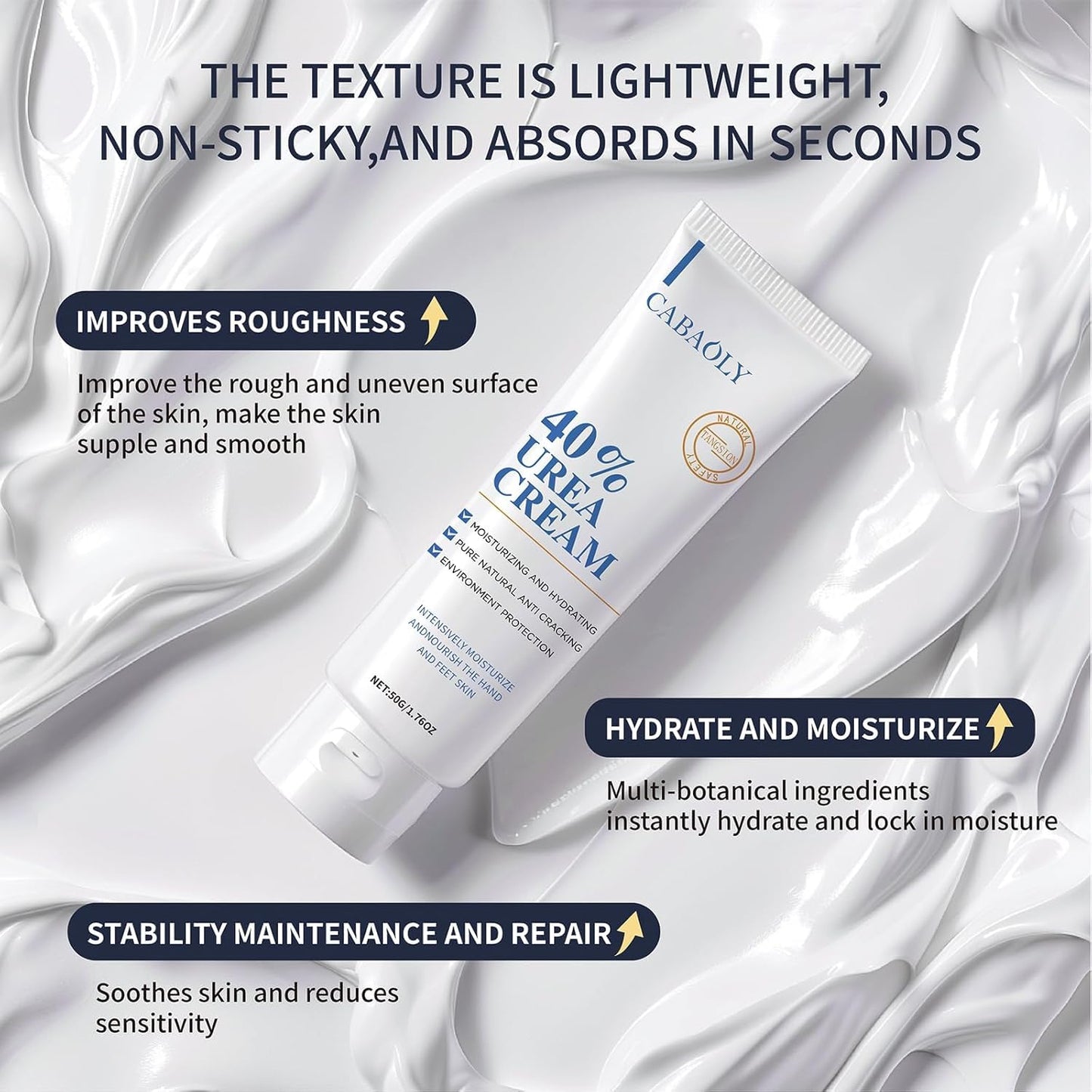 Zegrox Urea Cream 40% — Intensive Foot & Hand Moisturizer (3 x 1.75 oz)