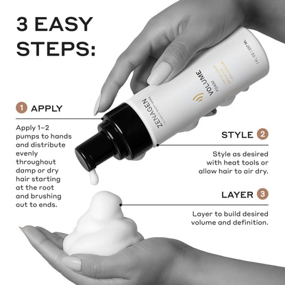 ZENAGEN Eclipse Trio Kit | Color Preservation & Gray Support | Shampoo, Conditioner & Volume Foam
