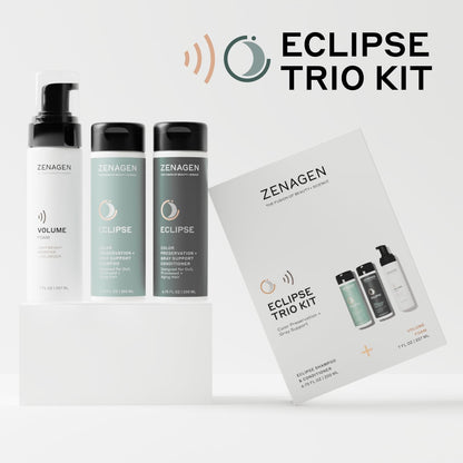 ZENAGEN Eclipse Trio Kit | Color Preservation & Gray Support | Shampoo, Conditioner & Volume Foam