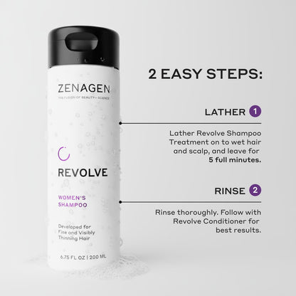 ZENAGEN Revolve Women Trio Kit – Shampoo, Conditioner & Densifying Serum for Fine Hair