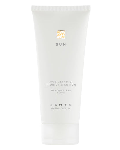 Zents Age-Defying Probiotic Body & Hand Lotion (Sun) — Hyaluronic Acid, Organic Shea Butter, 6.4 fl oz