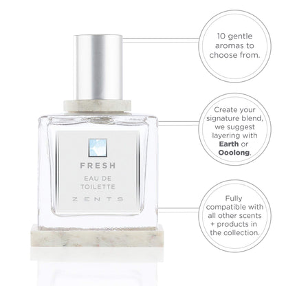 Zents Fresh Eau de Parfum – Unisex Linden Blossom, Cucumber & Lemon | 1.69 oz