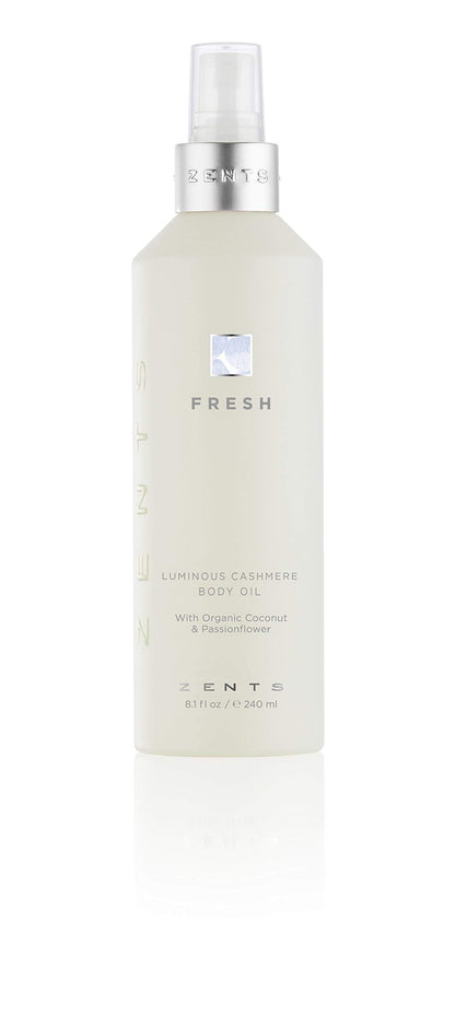 Zents Luminous Cashmere Body Oil – Fresh Fragrance, 8 fl oz