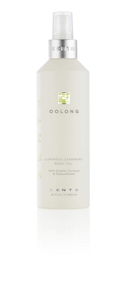 Zents Luminous Cashmere Body Oil with Oolong Fragrance | Vitamin E & Coconut Oil Moisturizer | 8 fl oz