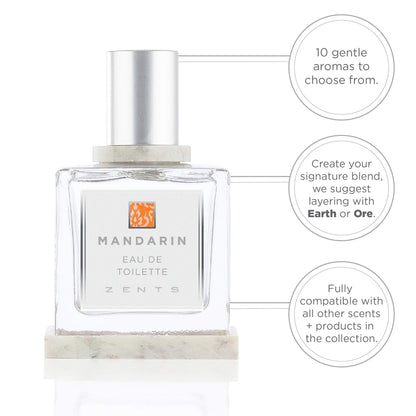 Zents Eau de Parfum Mandarin – Unisex Citrus-Spice Scent with Ginger, Cardamom & Mandarin | 1.69 oz