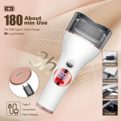 Zephiconn 17-in-1 Electric Foot File Kit – Rechargeable, Waterproof Foot Care Tool
