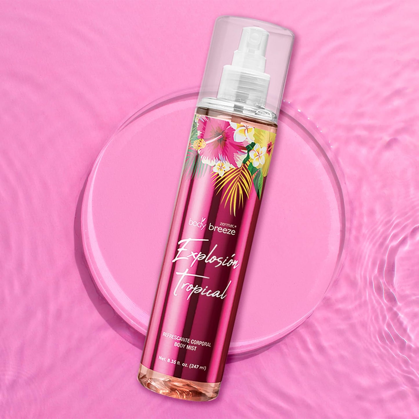 Zermat Explosion Tropical Body Mist for Women | Hydrating Glycerin Formula, Floral-Fruity Scent 8.35 fl oz