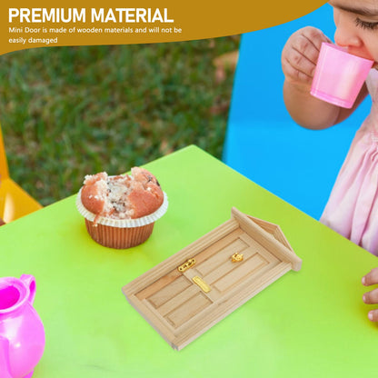 Zerodeko Dollhouse Door 1:12 Scale - Unpainted Wooden Mini Door for DIY Dollhouse Craft