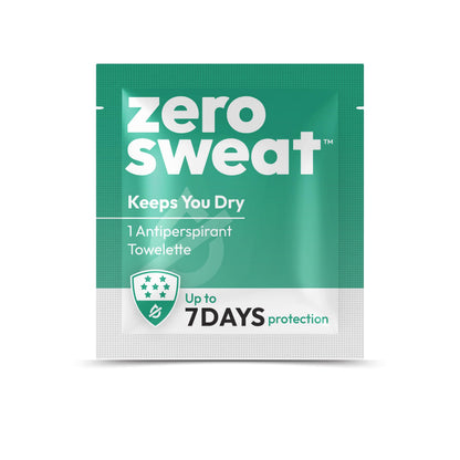 ZeroSweat Antiperspirant Wipes Deodorant | Clinical Strength Protection, 10 Wipes (New & Improved)