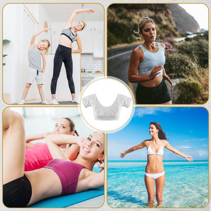 Zhanmai 3 Pcs Underarm Sweat Pads Vest for Women - Sweat-Proof Armpit Pads (Large, White/Beige/Black)