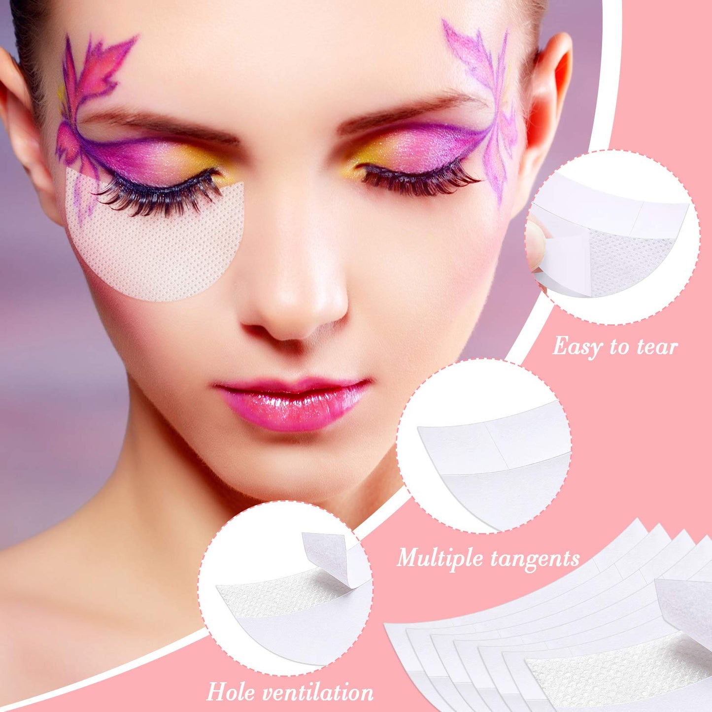 Zhanmai 600 Pieces Eyeshadow Pad Shields – White Half Moon Under-Eye Patches