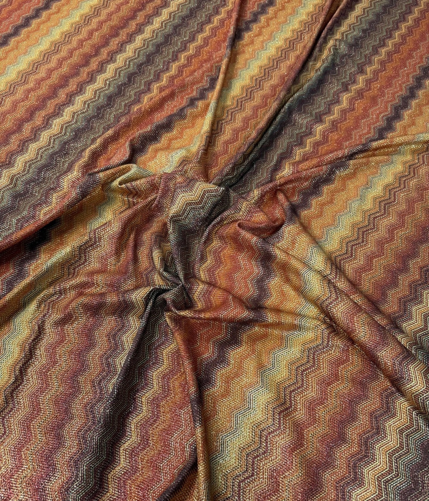 Zigzag Knit Fabric with Lurex by the Metre