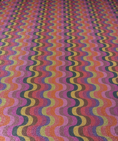 Zigzag Pattern Lurex Fabric by the Metre
