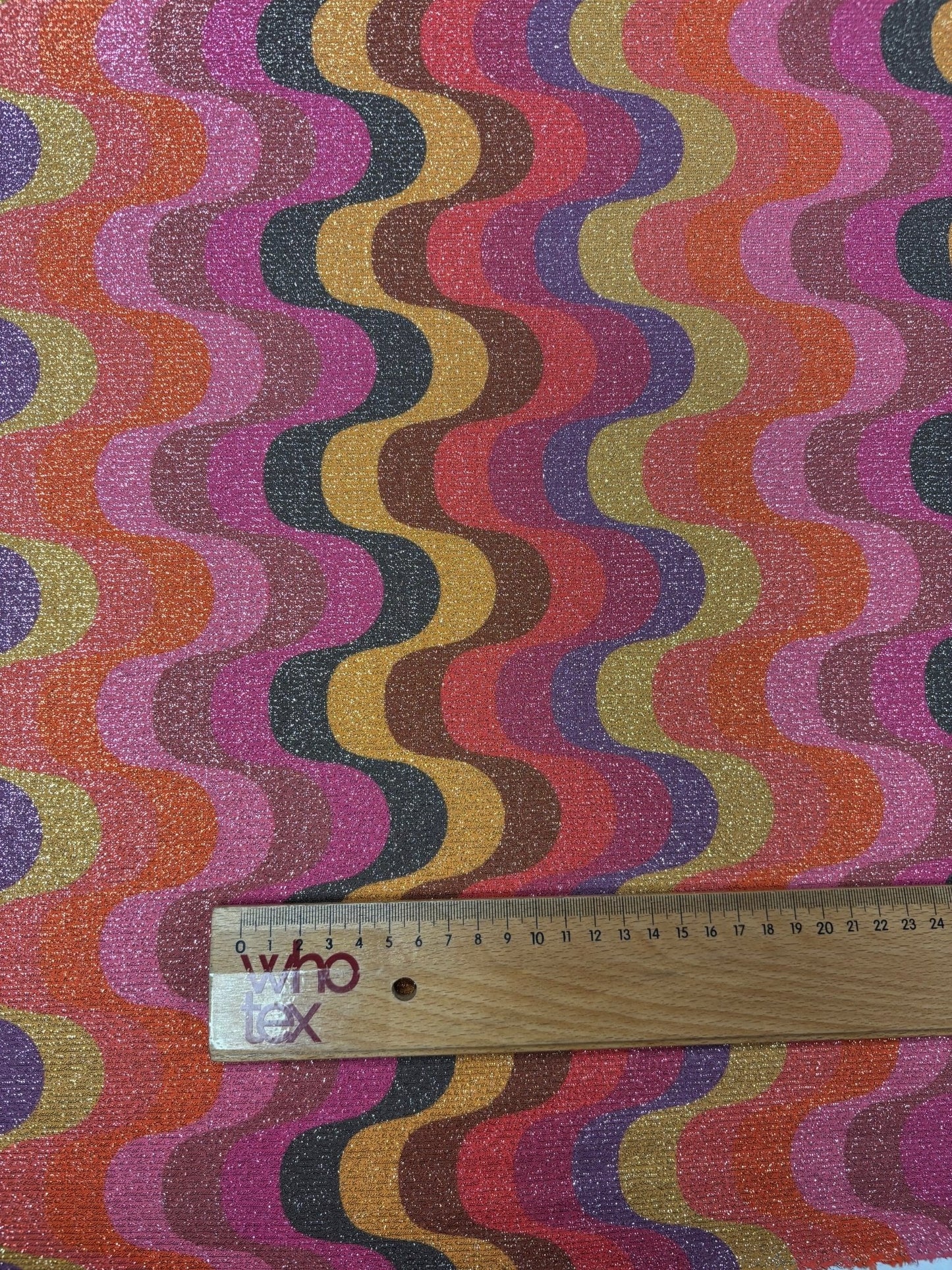 Zigzag Pattern Lurex Fabric by the Metre