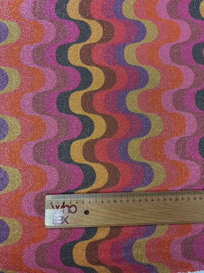 Zigzag Pattern Lurex Fabric by the Metre